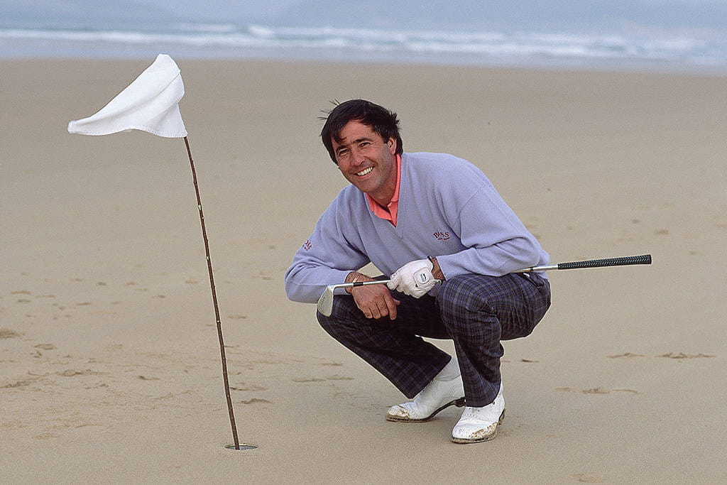 Seve Ballesteros recreates his childhood memories of playing on a beach